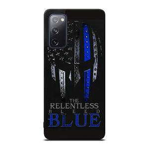 BLUE LINE POLICE WARRIOR SKULL Samsung Galaxy S20 FE Case Cover