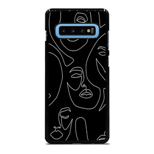 WOMAN FACE SKETCH PATTERN Samsung Galaxy S10 Plus Case Cover