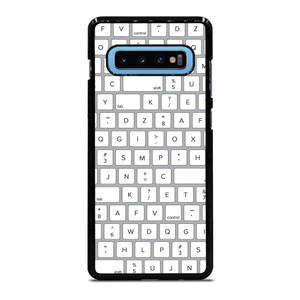 WHITE KEYBOARD PATTERN Samsung Galaxy S10 Plus Case Cover