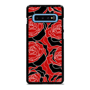 ROSE RED AND BLACK PATTERN Samsung Galaxy S10 Plus Case Cover
