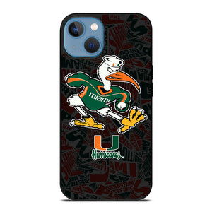 MIAMI HURRICANES UM FOOTBALL iPhone 13 Case Cover MIAMI HURRICANES UM FOOTBALL iPhone 13 Case Cover