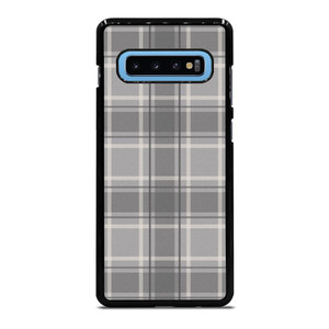 GREY TARTAN PLAID PATTERN Samsung Galaxy S10 Plus Case Cover GREY TARTAN PLAID PATTERN Samsung Galaxy S10 Plus Case Cover