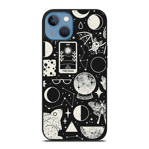LUNAR PATTERN BLACK WHITE iPhone 13 Case Cover LUNAR PATTERN BLACK WHITE iPhone 13 Case Cover