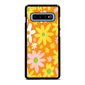 FLOWER POWER ORANGE PATTERN Samsung Galaxy S10 Plus Case Cover FLOWER POWER ORANGE PATTERN Samsung Galaxy S10 Plus Case Cover