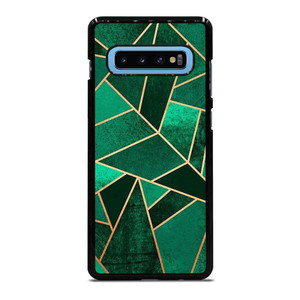 EMERALD AND COPPER GEOMETRIC PATTERN Samsung Galaxy S10 Plus Case Cover