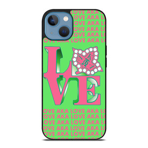 LOVE AKA PINK AND GREEN iPhone 13 Case Cover LOVE AKA PINK AND GREEN iPhone 13 Case Cover