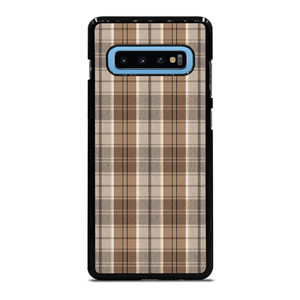 BROWN PLAID PATTERN Samsung Galaxy S10 Plus Case Cover