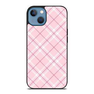 LIGHT PINK PLAID PATTERN iPhone 13 Case Cover