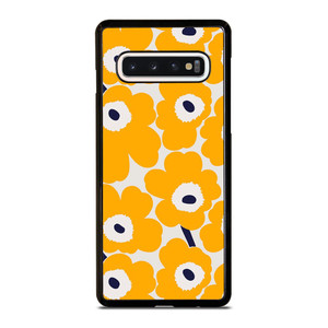 YELLOW RETRO FLORAL PATTERN Samsung Galaxy S10 Case Cover