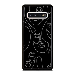 WOMAN FACE SKETCH PATTERN Samsung Galaxy S10 Case Cover