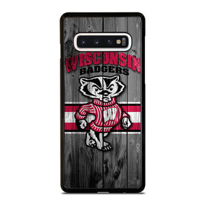WISCONSIN BADGER WOODEN LOGO Samsung Galaxy S10 Case Cover