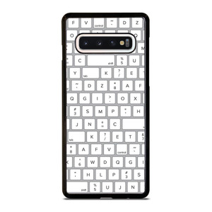 WHITE KEYBOARD PATTERN Samsung Galaxy S10 Case Cover