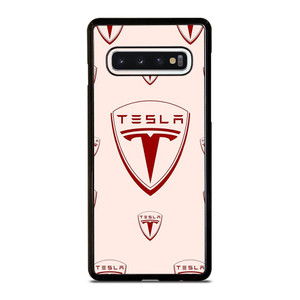 TESLA CAR LOGO COLLAGE Samsung Galaxy S10 Case Cover TESLA CAR LOGO COLLAGE Samsung Galaxy S10 Case Cover