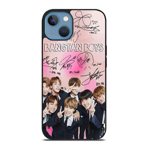 KPOP BTS LOVE PINK SIGNATURE iPhone 13 Case Cover KPOP BTS LOVE PINK SIGNATURE iPhone 13 Case Cover