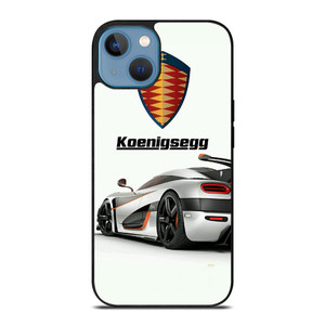 KOENIGSEGG WHITE CAR LOGO iPhone 13 Case Cover
