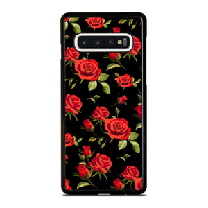 SEAMLESS RED ROSE PATTERN Samsung Galaxy S10 Case Cover SEAMLESS RED ROSE PATTERN Samsung Galaxy S10 Case Cover