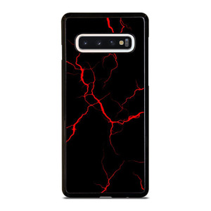 RED NEON LIGHTNING PATTERN Samsung Galaxy S10 Case Cover