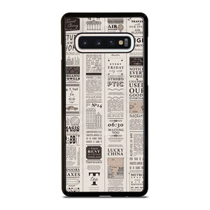OLD NEWSPAPER PATTERN Samsung Galaxy S10 Case Cover