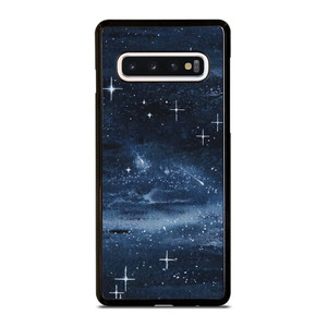 NAVY BLUE STAR FABRIC TEXTURE Samsung Galaxy S10 Case Cover
