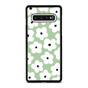 GREEN RETRO FLORAL PATTERN Samsung Galaxy S10 Case Cover