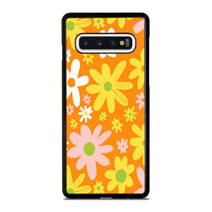 FLOWER POWER ORANGE PATTERN Samsung Galaxy S10 Case Cover FLOWER POWER ORANGE PATTERN Samsung Galaxy S10 Case Cover