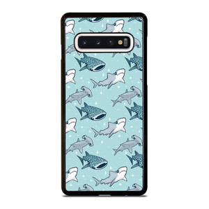 CUTE SHARK PATTERN Samsung Galaxy S10 Case Cover