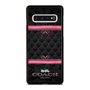 COACH NEW YORK PINK BLACK Samsung Galaxy S10 Case Cover