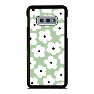 GREEN RETRO FLORAL PATTERN Samsung Galaxy S10e Case Cover