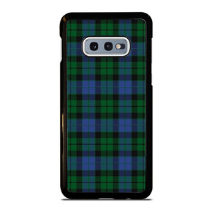 GREEN BLUE TARTAN PLAID PATTERN Samsung Galaxy S10e Case Cover