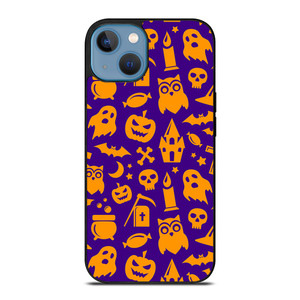HAPPY HALLOWEEN PURPLE PATTERN iPhone 13 Case Cover