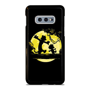 CALVIN AND HOBBES BLACK CARTOON Samsung Galaxy S10e Case Cover