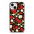 SEAMLESS RED WHITE ROSE PATTERN iPhone 13 Mini Case Cover