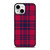 RED BLUE TARTAN PLAID PATTERN iPhone 13 Mini Case Cover