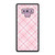 LIGHT PINK PLAID PATTERN Samsung Galaxy Note 9 Case Cover
