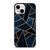 NAVY STONE CERAMIC ABSTRACT iPhone 13 Mini Case Cover
