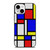 MONDRIAN COLORFUL LAYOUT iPhone 13 Mini Case Cover
