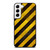 BLACK YELLOW POLICE LINE STRIPE Samsung Galaxy S22 Case Cover