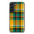 YELLOW GREEN TARTAN PATTERN Samsung Galaxy S22 Plus Case Cover