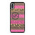 MICHAEL KORS PINK STRIP LOGO iPhone X / XS Case Cover