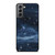 NAVY BLUE STAR FABRIC TEXTURE Samsung Galaxy S21 Plus Case Cover