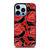 ROSE RED AND BLACK PATTERN iPhone Case Cover