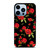 SEAMLESS RED ROSE PATTERN iPhone Case Cover