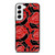 ROSE RED AND BLACK PATTERN Samsung Galaxy Case Cover ROSE RED AND BLACK PATTERN Samsung Galaxy Case Cover