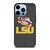 LSU TIGERS LEATHER LOGO iPhone 13 Pro Max Case Cover