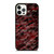 RED BLACK TIE DYE PATTERN iPhone 12 Pro Case Cover