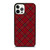 RED TARTAN CROSS PLAID iPhone 12 Pro Case Cover