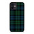 GREEN BLUE TARTAN PATTERN iPhone 12 Mini Case Cover