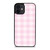 PINK PLAID PATTERN iPhone 12 Mini Case Cover