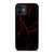 RED NEON LIGHTNING PATTERN iPhone 12 Mini Case Cover