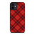 RED TARTAN CROSS PATTERN iPhone 12 Mini Case Cover